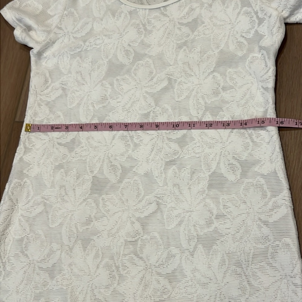 Tommy Bahama Cover-up Dress, Textured Fabric, Floral, Semi-Sheer, Size XS - Picture 7 of 13